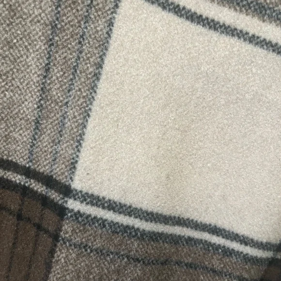 Ikks Women’s Plaid Wool Oversized Knee Length Coat Sz XS but fits like a S/M